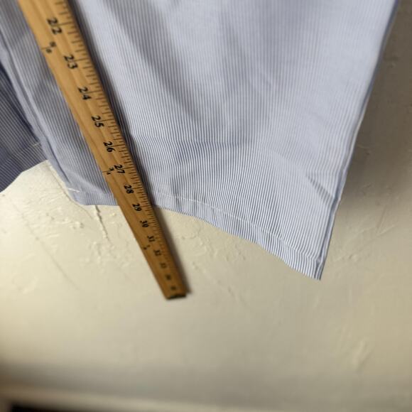 Luxara Paris Pajama Pants Medium Pinstripe Wide Leg Elastic Waist Pockets Preppy - Picture 4 of 10